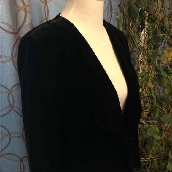 Chelsea Rose Black Velvet Blazer Size 10 VGUC - Picture 4 of 4